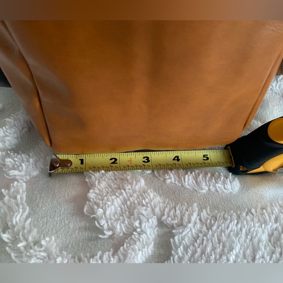 NWT 🍀 Lucky Brand: Gray Canvas, Brown Faux Leather, 18x12x5.5 inches, Zips Logo - Picture 11 of 12